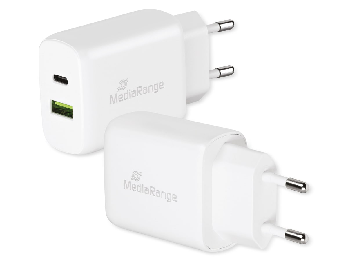 MEDIARANGE USB-Lader MRMA112, 25W, USB-A, USB-C von Mediarange