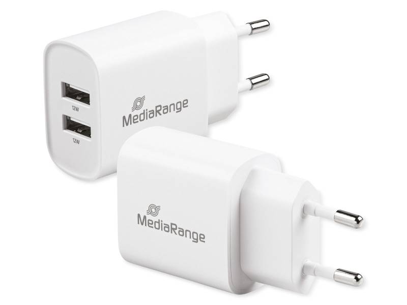 MEDIARANGE USB-Lader MRMA114, 12W, 2x USB-A von Mediarange