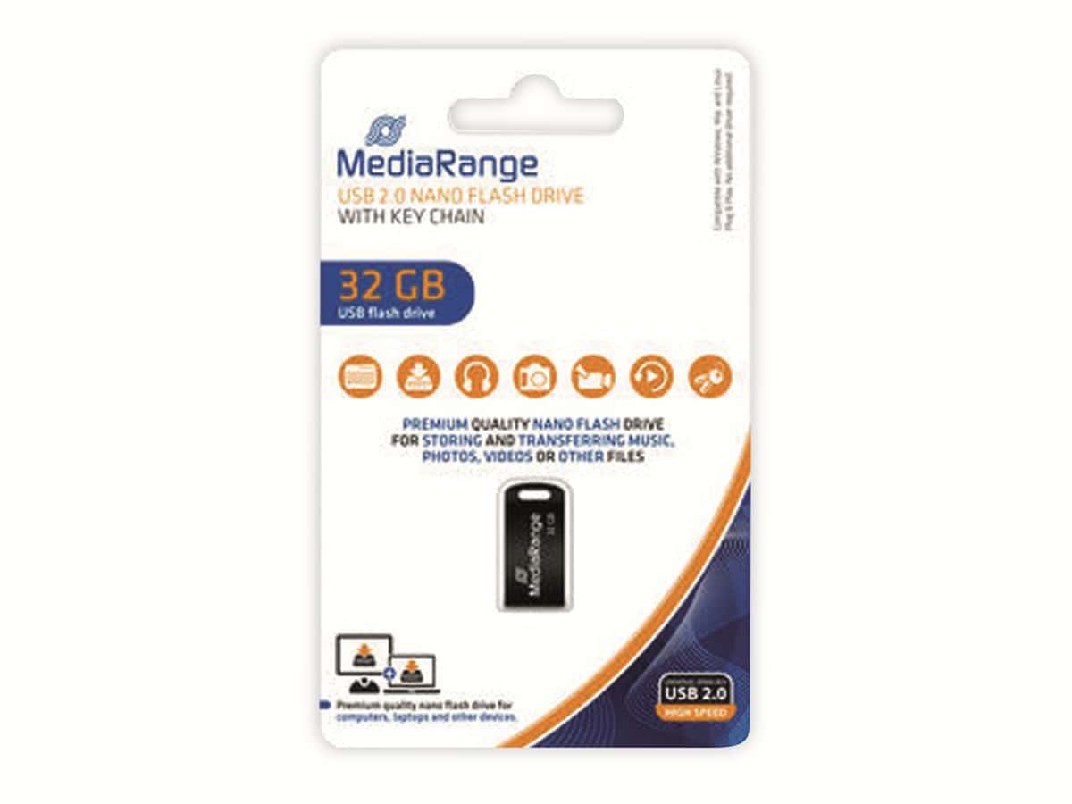MEDIARANGE USB-Stick MR922, Nano, USB 2.0, 32 GB von Mediarange