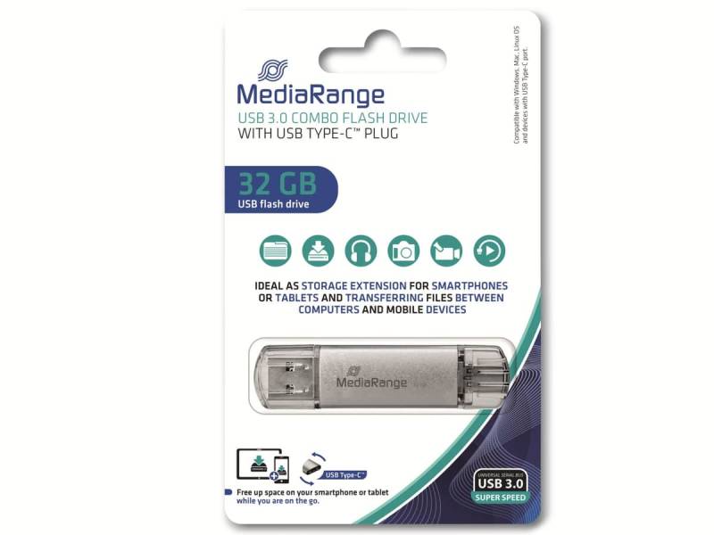 MEDIARANGE USB-Stick MR936, USB 3.0, 32 GB von Mediarange