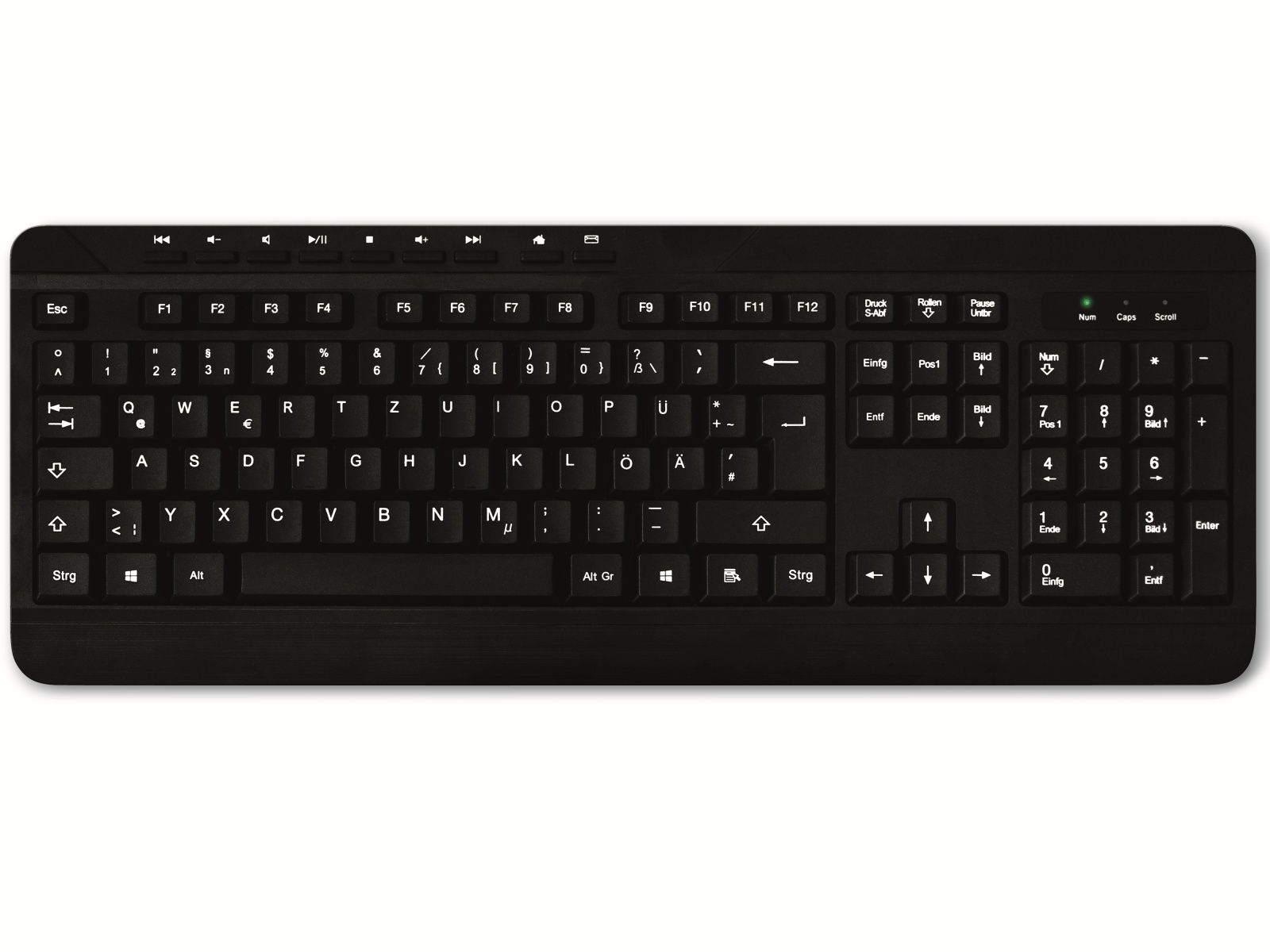 MEDIARANGE USB-Tastatur MROS102, QWERTZ, schwarz von Mediarange