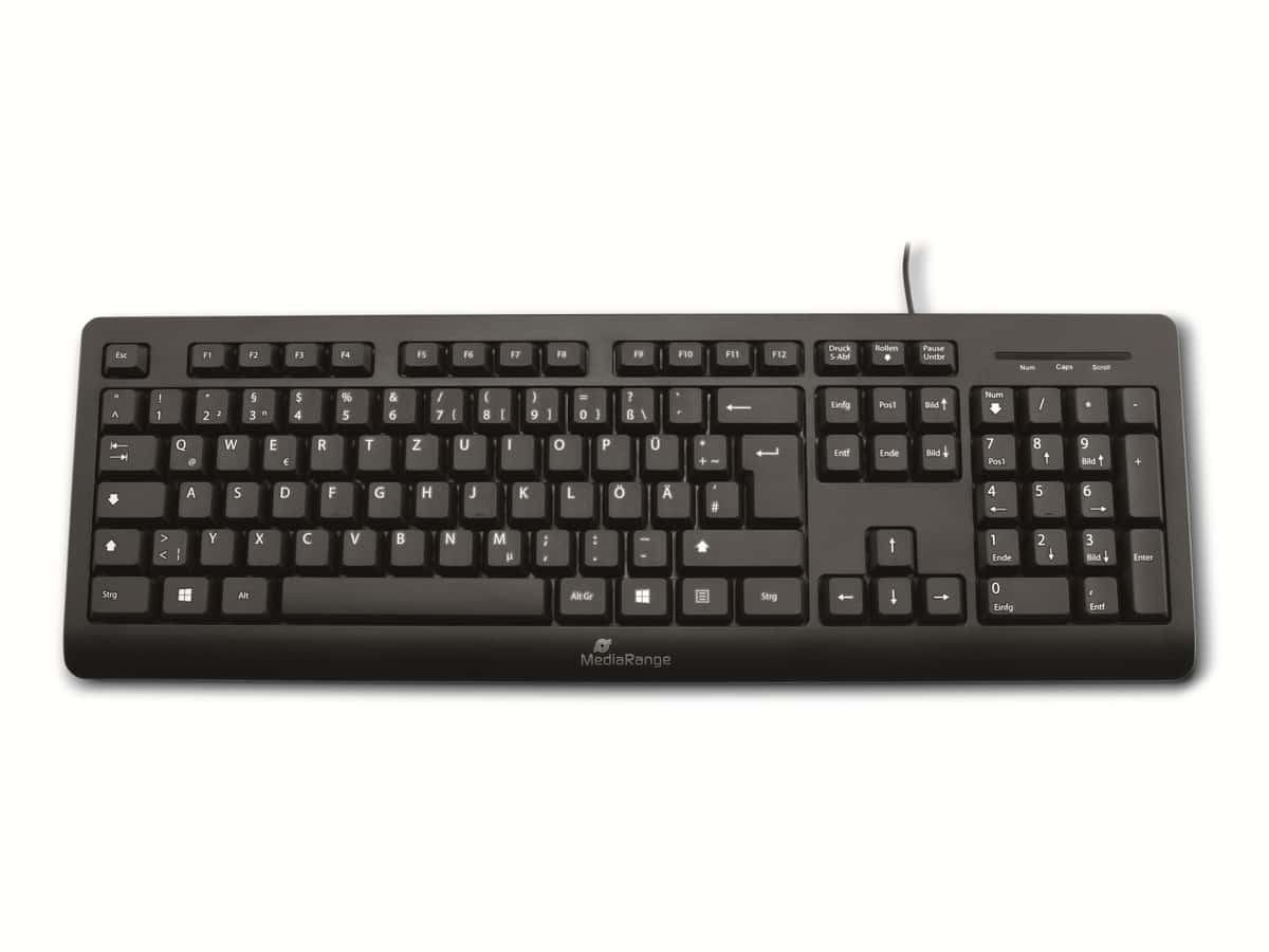 MEDIARANGE USB-Tastatur MROS109, QWERTZ, schwarz von Mediarange