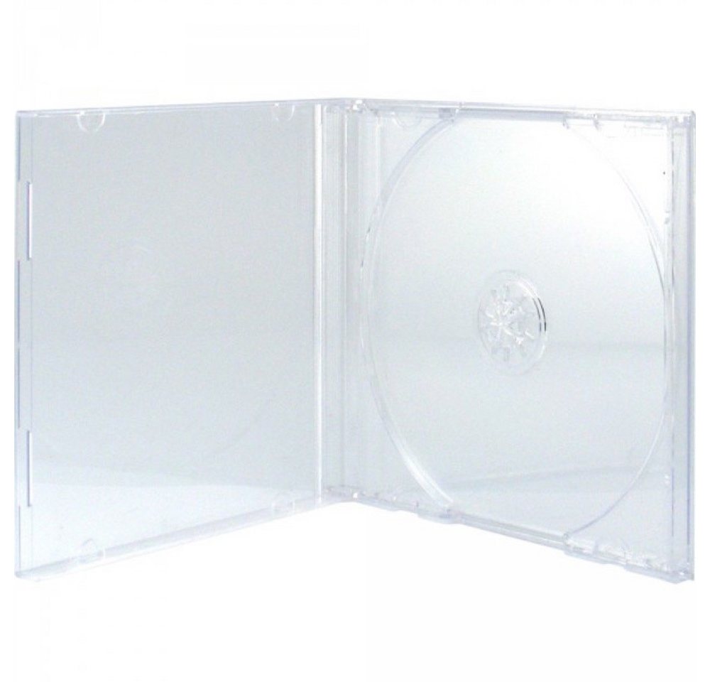 Mediarange CD-Hülle 100 CD Hüllen 1er Jewelcase 10,4 mm für je 1 BD / CD / DVD transparent von Mediarange