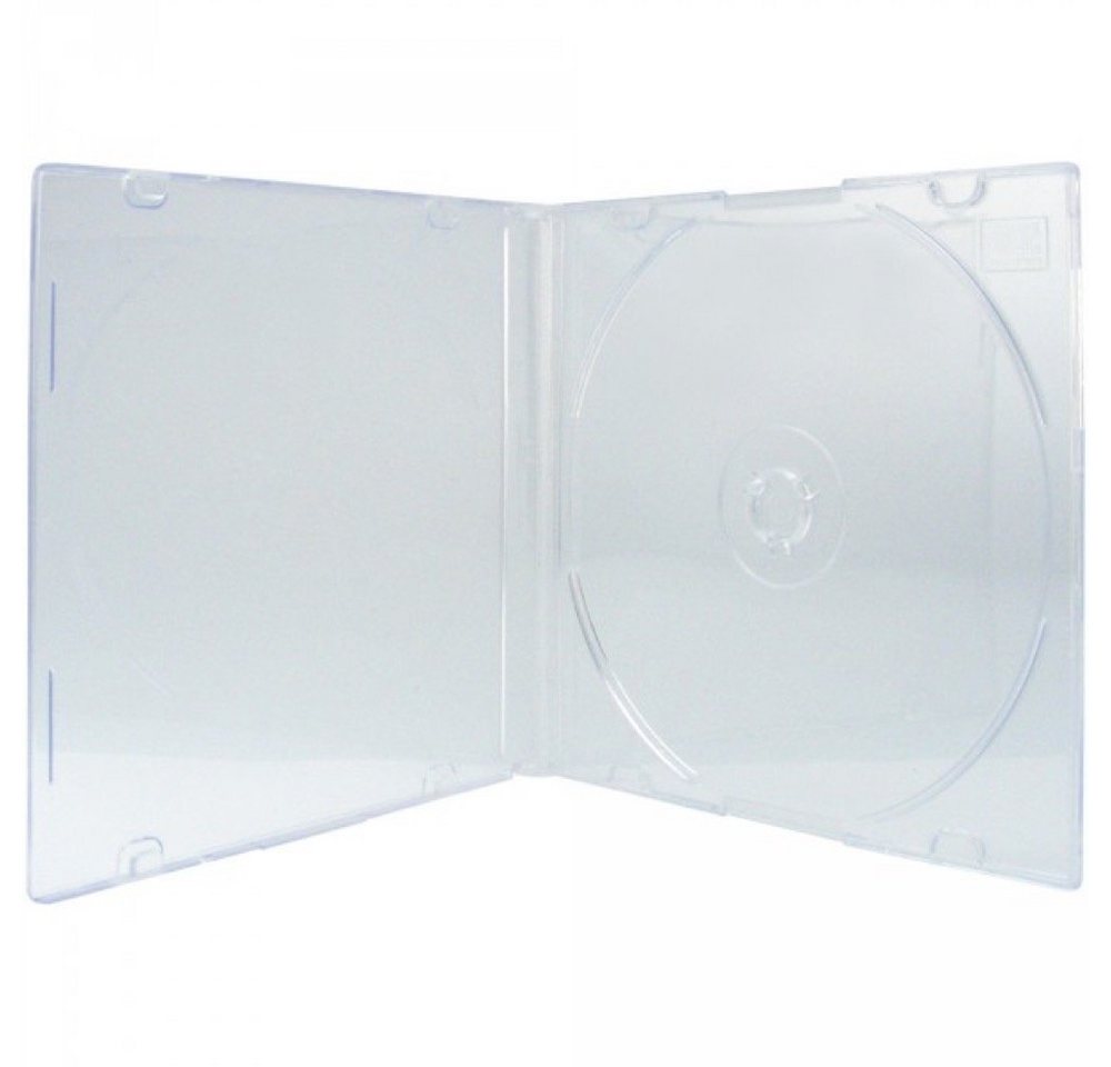Mediarange CD-Hülle 100 CD Hüllen 1er Slimcase 5,2 mm für je 1 BD / CD / DVD transparent von Mediarange
