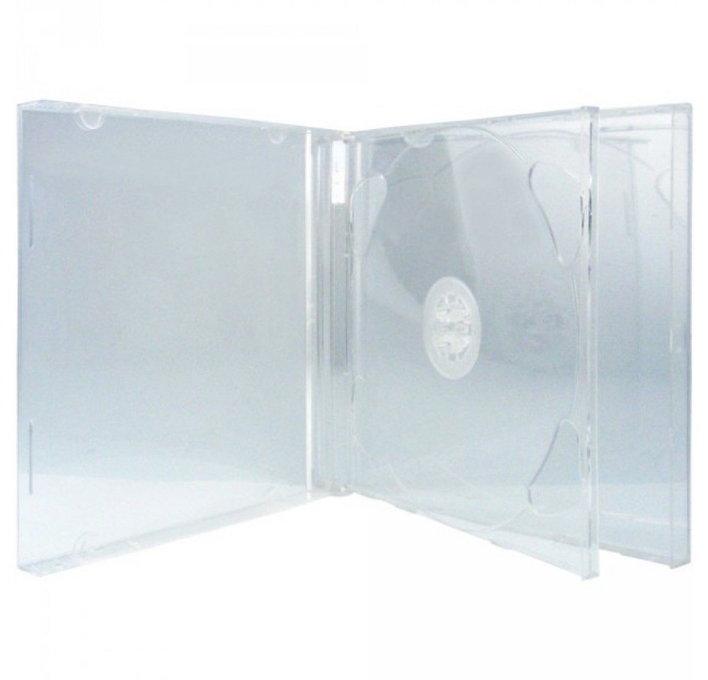Mediarange CD-Hülle 100 CD Hüllen 2er Jewelcase 10,4 mm für je 2 BD / CD / DVD transparent von Mediarange