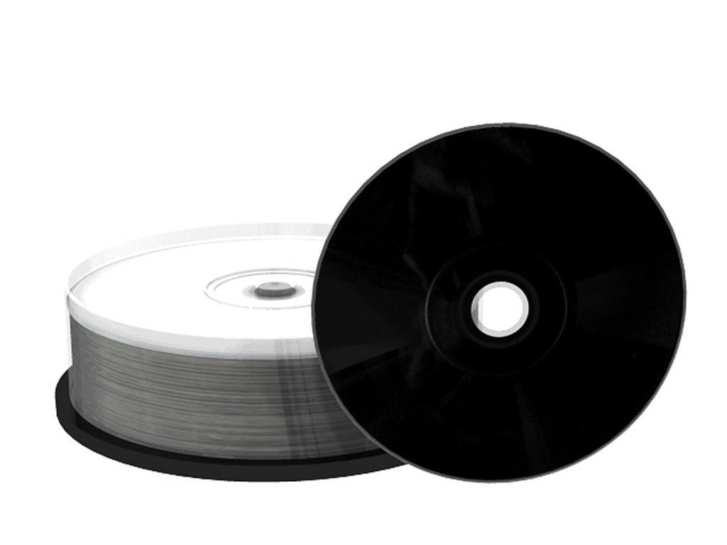 Mediarange CD-Rohling 100 (4x 25Stk) MediaRange Rohlinge black CD-R 52x schwarz Printable von Mediarange