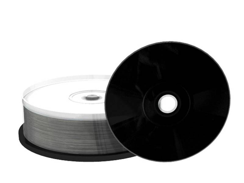 Mediarange CD-Rohling 50 (2x 25Stk) MediaRange Rohlinge black CD-R 52x schwarz Printable von Mediarange