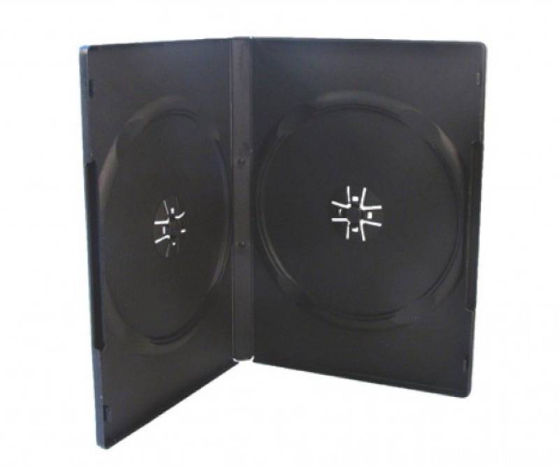 Mediarange DVD-Hülle 100 DVD Hüllen 2er Box 14 mm für je 2 BD / CD / DVD schwarz von Mediarange