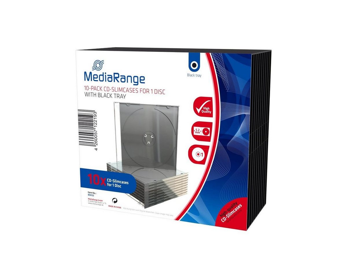 Mediarange DVD-Hülle MediaRange CD Leerbox 10pcs Single SlimCase retail von Mediarange