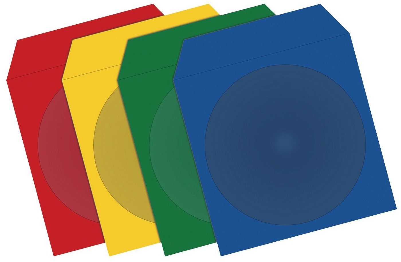Mediarange DVD-Hülle MediaRange CD Paperbag Colorpack 100pcs mit Fenster von Mediarange