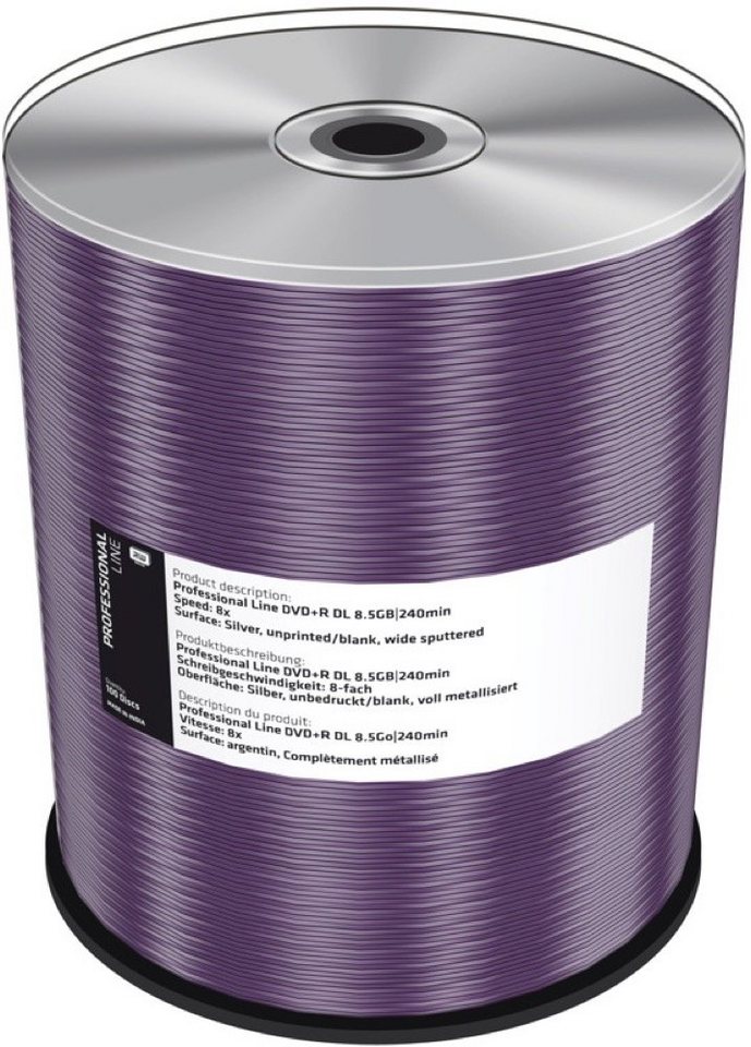 Mediarange DVD-Rohling 100 Professional Rohlinge DVD+R Double Layer blank 8,5GB 8x Spindel Mediarange DVD-Rohling 100 Professional Rohlinge DVD+R Double Layer blank 8,5GB 8x Spindel von Mediarange