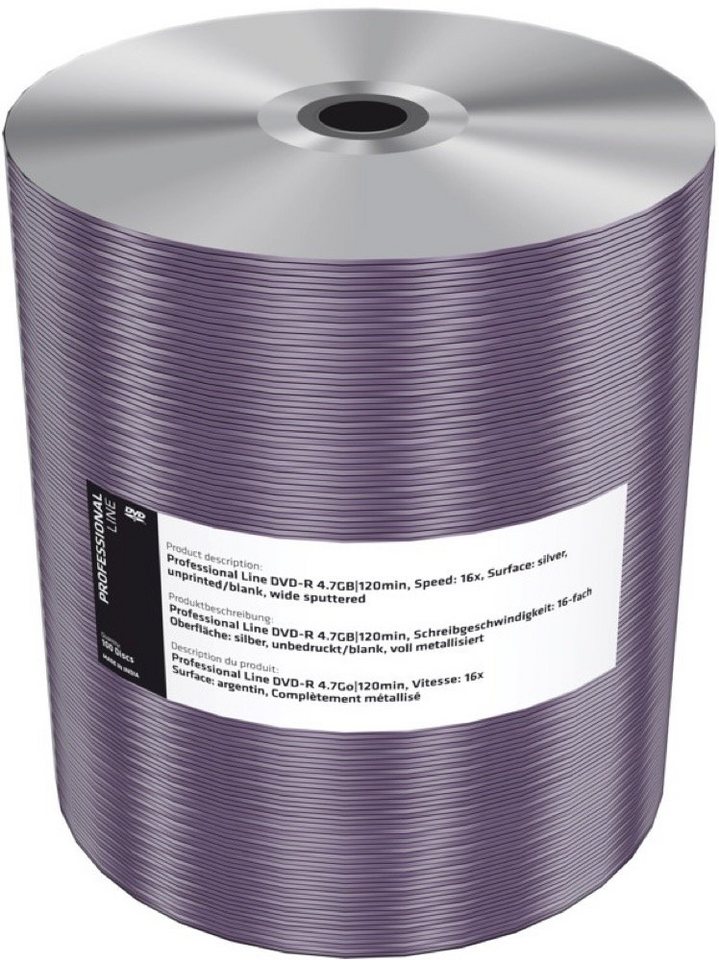 Mediarange DVD-Rohling 100 Professional Rohlinge DVD-R wide sputtered blank 4,7 GB 16x Shrink Mediarange DVD-Rohling 100 Professional Rohlinge DVD-R wide sputtered blank 4,7 GB 16x Shrink von Mediarange