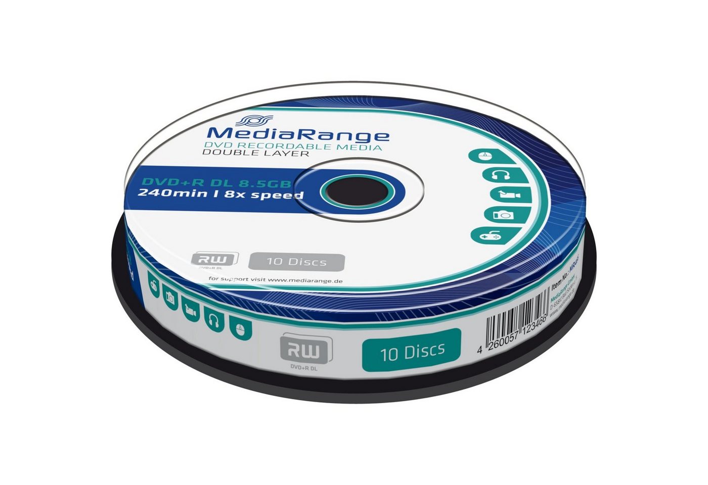 Mediarange DVD-Rohling DVD+R DL 8,5 GB von Mediarange