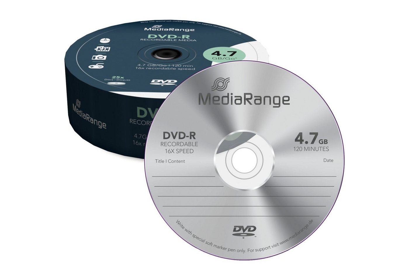 Mediarange DVD-Rohling DVD-R 4,7 GB von Mediarange