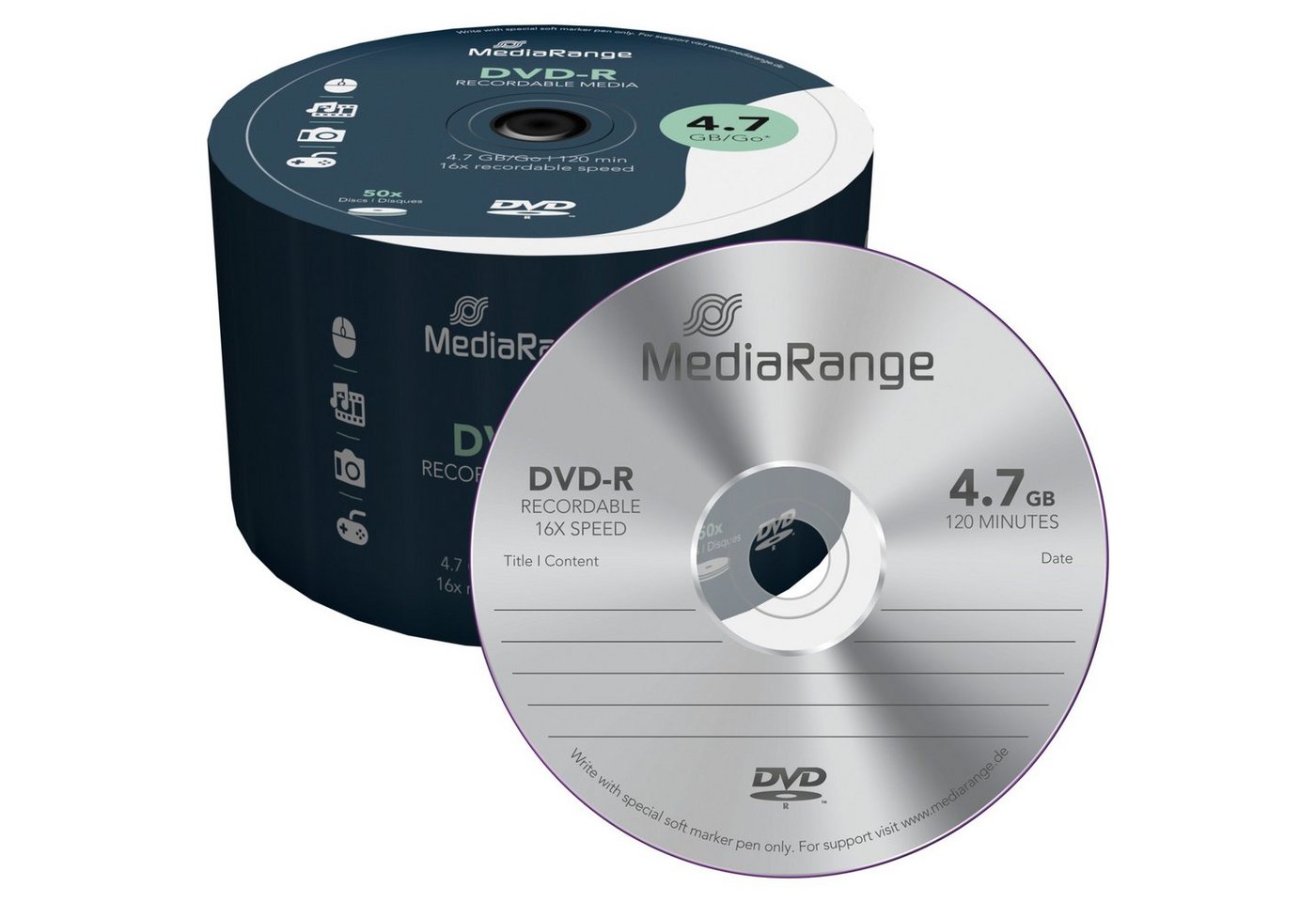 Mediarange DVD-Rohling DVD-R 4,7 GB von Mediarange