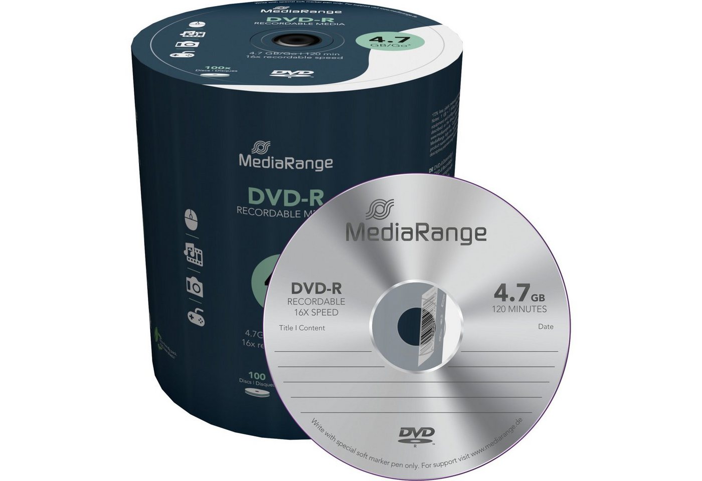 Mediarange DVD-Rohling DVD-R 4,7 GB von Mediarange