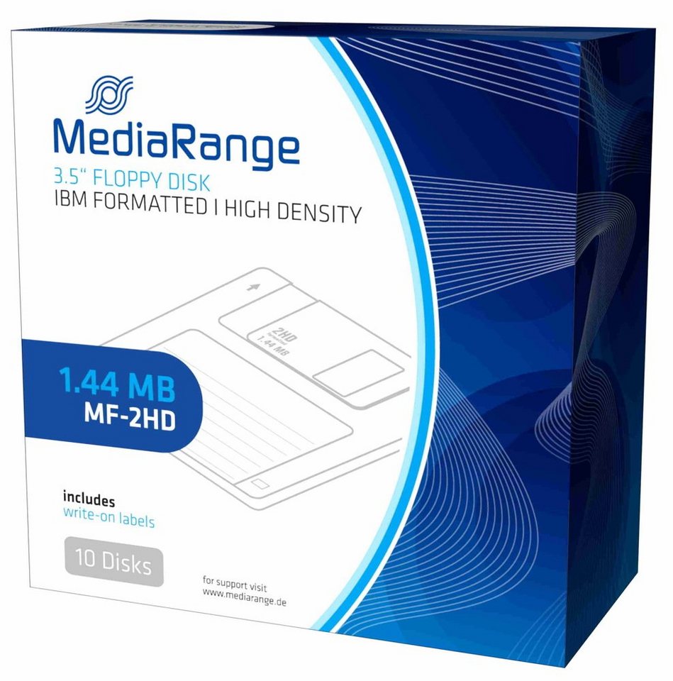Mediarange Diskette 10 Mediarange MF-2HD Disketten 1,44 MB Mediarange Diskette 10 Mediarange MF-2HD Disketten 1,44 MB von Mediarange