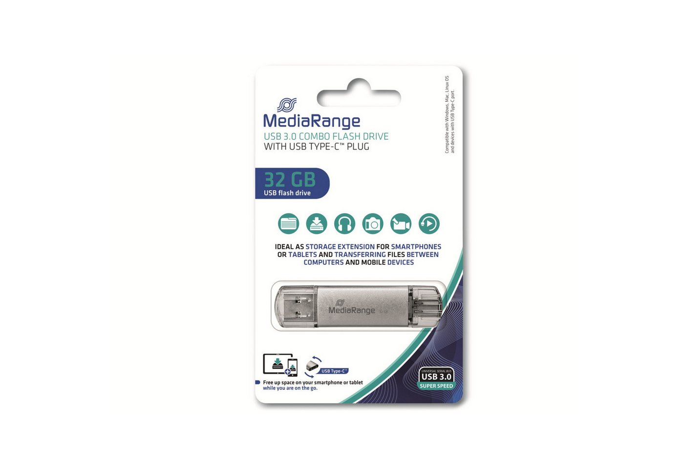 Mediarange MEDIARANGE USB-Stick MR936, USB 3.0, 32 GB USB-Stick Mediarange MEDIARANGE USB-Stick MR936, USB 3.0, 32 GB USB-Stick von Mediarange