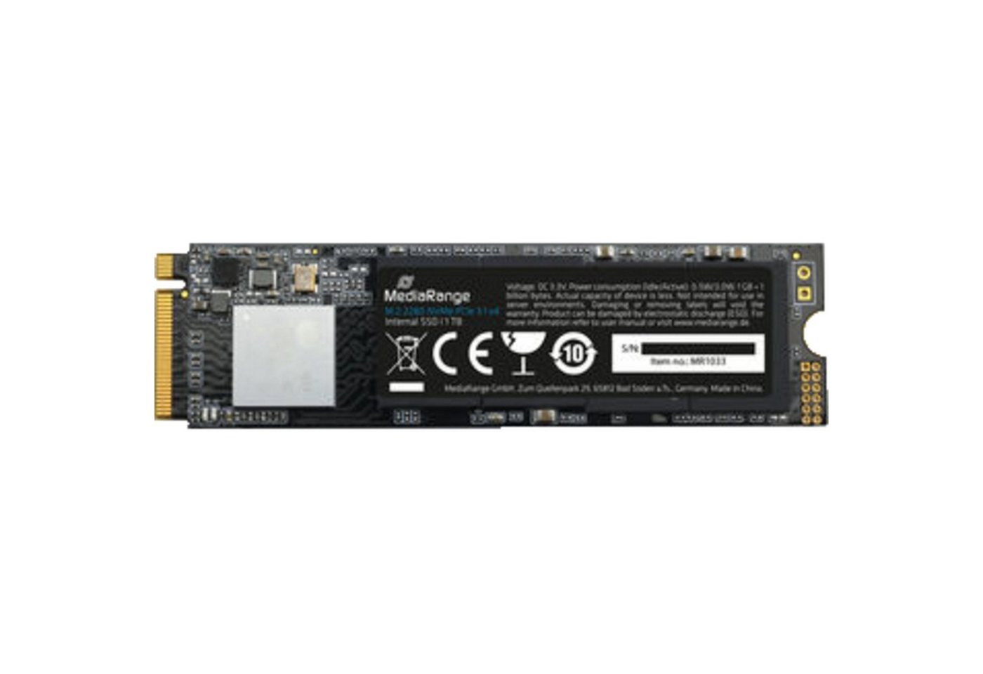 Mediarange MediaRange MR1033 1TB, SSD, (PCie 3.1 x4 (20Gb/s), interne SSD (1.000 GB) von Mediarange