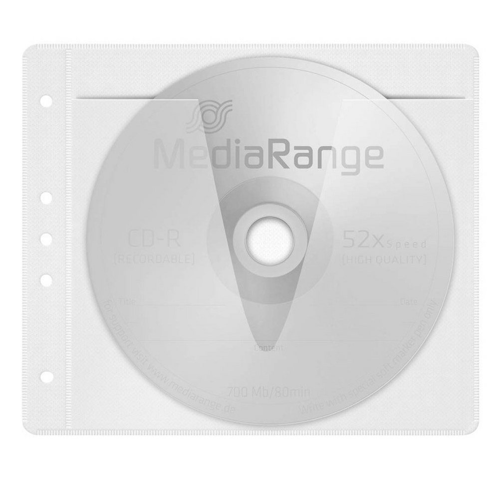 Mediarange MediaRange Vliestaschen für 2 Disc weiß 50er Pack Netzwerk-Adapter von Mediarange