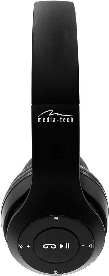 MEDIA-TECH EPSILION BT MT3591 Kabellose Kopfhörer Bluetooth 4.2 Mikrofon Radio FM Schwarz (MT3591) von Mediatech