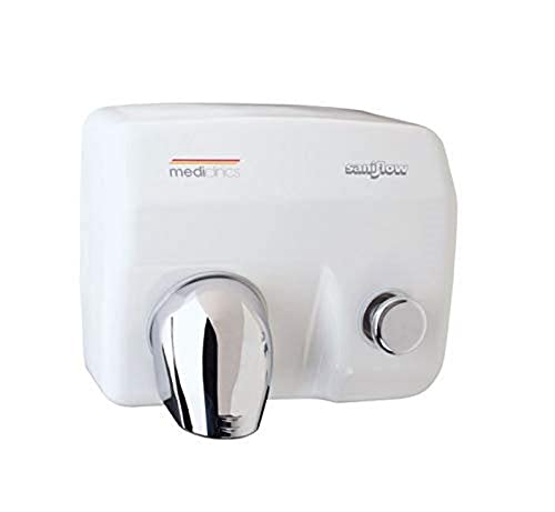 ALL CARE 12180 Mediclinics SANIFLOW E88 Automatischer Händetrockner mit Drucktaste - Wandmontage - Stahl -Weiß ALL CARE 12180 Mediclinics SANIFLOW E88 Automatischer Händetrockner mit Drucktaste - Wandmontage - Stahl -Weiß von Mediclinics