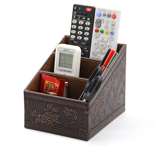 Medifier elegante multifunktionale Aufbewahrungsbox für Stifte, Handys, Visitenkarten, Fernbedienungen aus Leder Retro pattern von Medifier