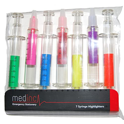 Medinc 7 Spritze Textmarker Verpackung Perfekt Für Arzt, Krankenschwester oder Andere Medizinischen Professionalmedinc Krankenschwester von Medinc