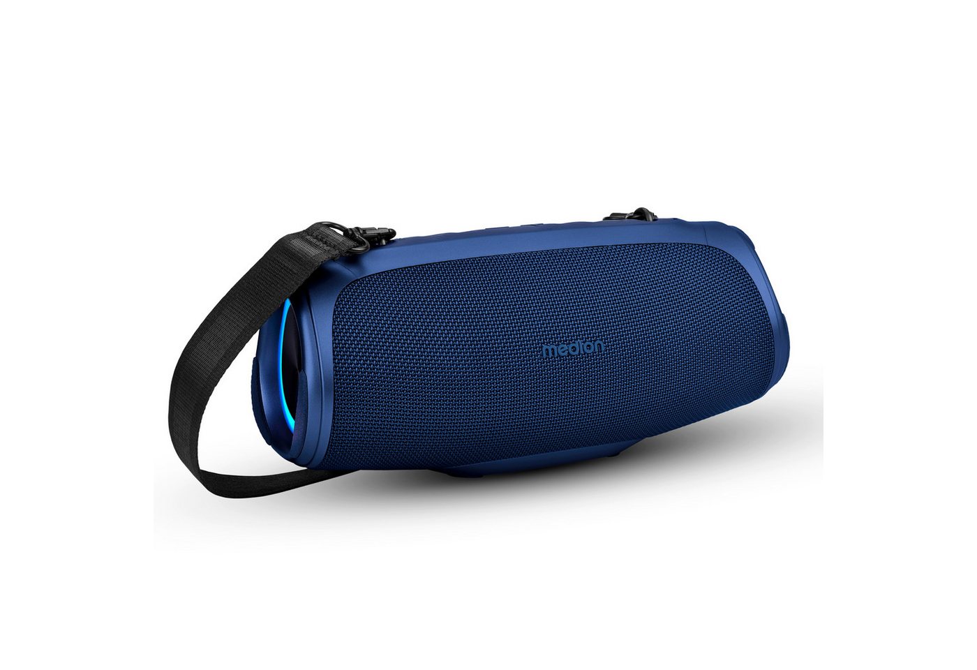 Medion® LIFE® P61746 (MD43746) M Bluetooth-Lautsprecher (30 W, tragbar, Akku, Bass Boost, Musikbox, RGB, IPX7, Powerbank, Blau) von Medion®