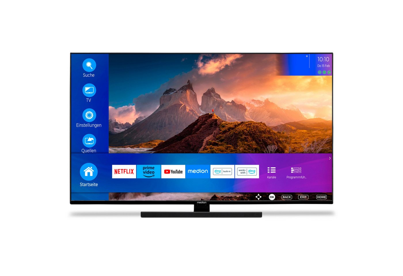 Medion® MD30961 LCD-LED Fernseher (125.7 cm/49.5 Zoll, 4K Ultra HD, Smart-TV, 60Hz, X15021) von Medion®