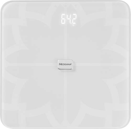 Medisana BS 450 ws Körperanalysewaage Wägebereich (max.)=180kg Weiß Mit Bluetooth, ITO-Sensoren von Medisana