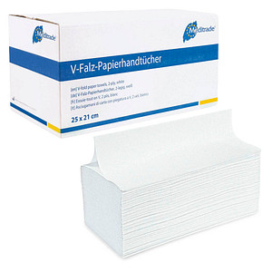 Meditrade® Papierhandtücher 6721 Zick-Zack-Falzung 2-lagig 3.150 St. von Meditrade®