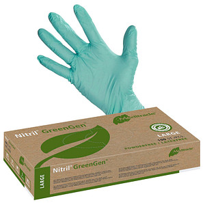 Meditrade® unisex Einmalhandschuhe Nitril® GreenGen® grün Größe L, 100 St. von Meditrade®
