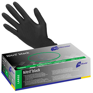 Meditrade® unisex Einmalhandschuhe Nitril® black schwarz Größe L 100 St. von Meditrade®