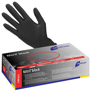 Meditrade® unisex Einmalhandschuhe Nitril® black schwarz Größe S 100 St. von Meditrade®