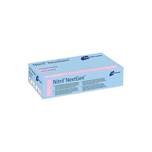 Meditrade Nitril NextGen® Untersuchungshandschuhe – Puderfreie, latexfreie Schutzhandschuhe – Größe XL – Hellblau – 100 Stück von Meditrade