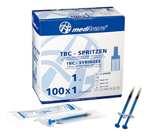 Mediware I3 040200 Tuberkulinspritzen U 100, 1 mL (100-er Pack) von Mediware