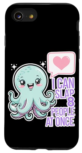 Lustiger Oktopus Witz Humor Hülle für iPhone SE (2020) / 7 / 8 von Meeres-leben Enthusiast Geschenk für Frauen
