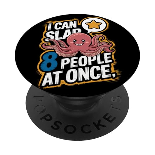 Lustiger Oktopus Witz Humor PopSockets Klebender PopGrip von Meeres-leben Enthusiast Geschenk für Männer Frauen