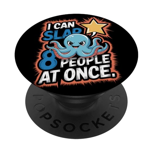 Lustiger Oktopus Witz Humor PopSockets Klebender PopGrip von Meeres-leben Enthusiast Geschenk für Männer Frauen