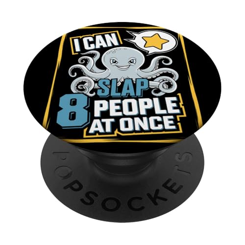 Lustiger Oktopus Witz Humor PopSockets Klebender PopGrip von Meeres-leben Enthusiast Geschenk für Männer Frauen
