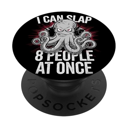 Lustiger Oktopus Witz Humor PopSockets Klebender PopGrip von Meeres-leben Enthusiast Geschenk für Männer Frauen