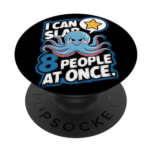 Lustiger Oktopus Witz Humor PopSockets Klebender PopGrip von Meeres-leben Enthusiast Geschenk für Männer Frauen