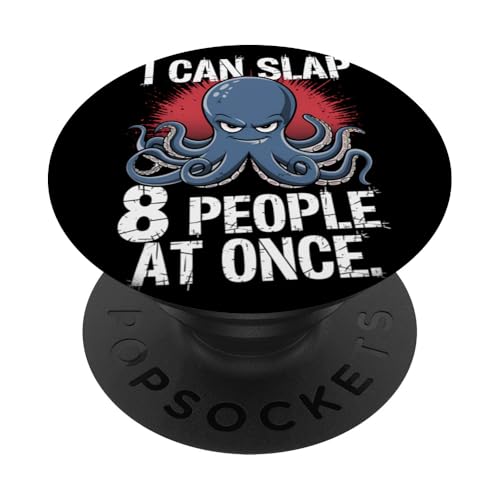 Lustiger Oktopus Witz Humor PopSockets Klebender PopGrip von Meeres-leben Enthusiast Geschenk für Männer Frauen