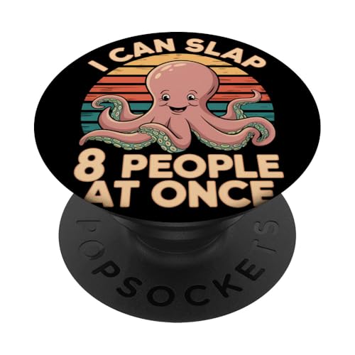 Lustiger Oktopus Witz Humor PopSockets Klebender PopGrip von Meeres-leben Enthusiast Geschenk für Männer Frauen