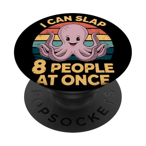 Lustiger Oktopus Witz Humor PopSockets Klebender PopGrip von Meeres-leben Enthusiast Geschenk für Männer Frauen