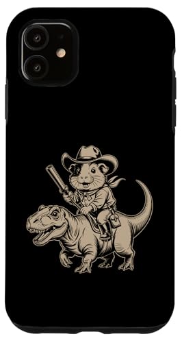 Meerschweinchen Cowboy Dinosaurier Retro Vintage Accessoires Hülle für iPhone 11 Meerschweinchen Cowboy Dinosaurier Retro Vintage Accessoires Hülle für iPhone 11 von Meerschweinchen Käfig Design Jungen Mädchen Kinder