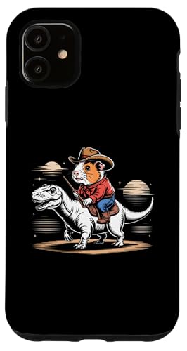 Meerschweinchen Cowboy Dinosaurier Retro Vintage Accessoires Hülle für iPhone 11 Meerschweinchen Cowboy Dinosaurier Retro Vintage Accessoires Hülle für iPhone 11 von Meerschweinchen Käfig Design Jungen Mädchen Kinder