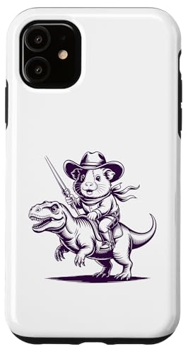 Meerschweinchen Cowboy Dinosaurier Retro Vintage Accessoires Hülle für iPhone 11 Meerschweinchen Cowboy Dinosaurier Retro Vintage Accessoires Hülle für iPhone 11 von Meerschweinchen Käfig Design Jungen Mädchen Kinder