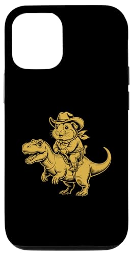 Meerschweinchen Cowboy Dinosaurier Retro Vintage Accessoires Hülle für iPhone 12/12 Pro von Meerschweinchen Käfig Design Jungen Mädchen Kinder